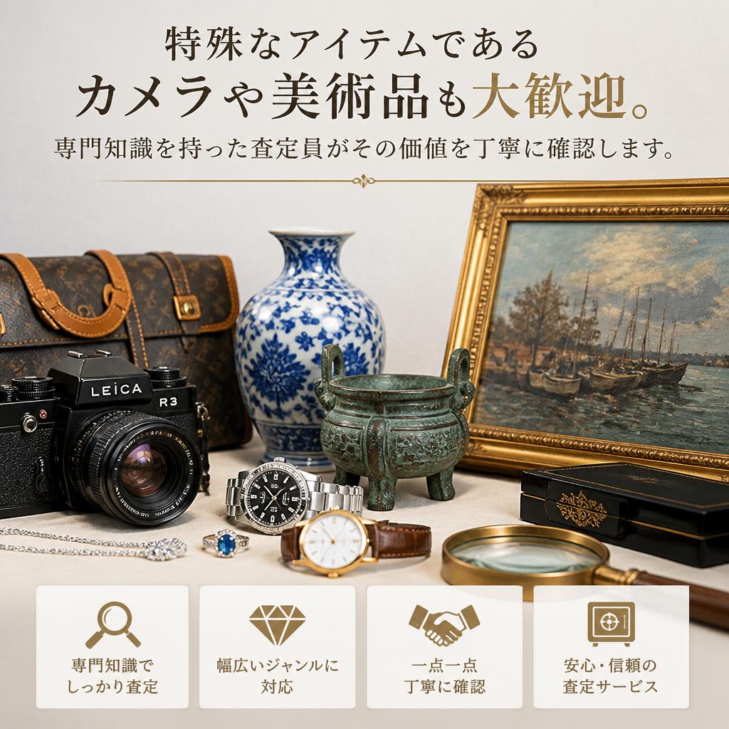 カメラや美術品の特別な査定