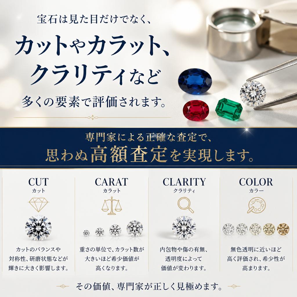 宝石の価値を見極めるプロの技術