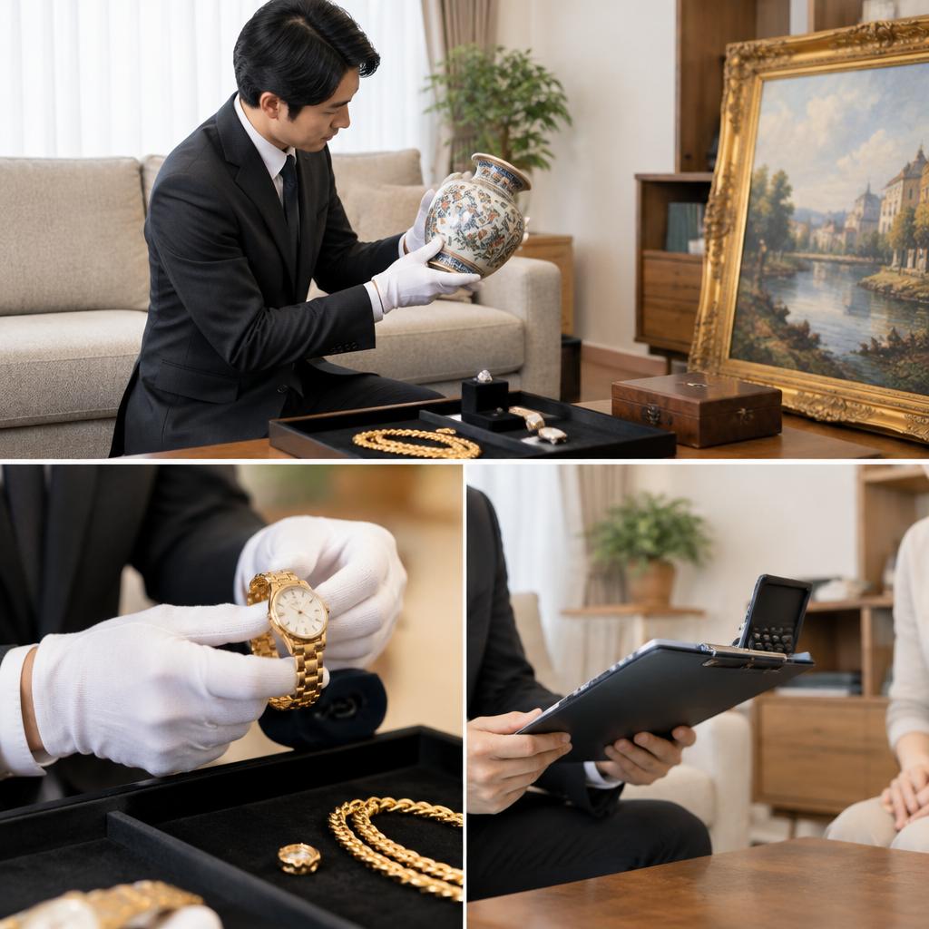 持ち運びが難しいお品物は、ご自宅で出張買取