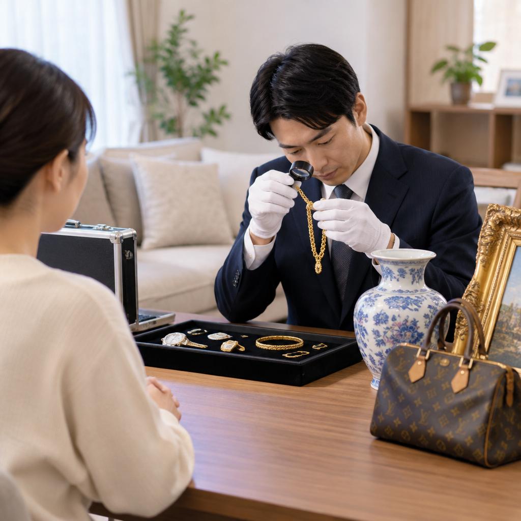 持ち運びが難しい品物には、札幌市内の出張買取も